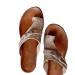 Summer Orthopedic Sandals for Women Leather Orthopedic Bunion Correction Flip Flops for Women Comfy Flat Ring Toe Sandal Bunion Correction Shoes 7 Gris