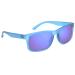 proSPORT Reading Sunglass Readers Horn Rim Frame with Blue Mirrored Lenses for Men and Women NOT BIFOCAL Carribean Blue 2.0 x