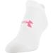 Under Armour Women's Essential 2.0 No Show Socks 6-Pack - White/Cerise - Size Medium - Buy Online on GoSupps.com