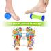 Foot Roller Massage Spiky Ball for Relief Plantar Fasciitis and Reflexology Massager for Deep Tissue Acupresssure Recovery for Relax Foot Back Leg Hand Tight Muscle 1 roller and 2 Spiky Balls 1.blue - Buy Online on GoSupps.com