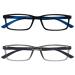 Opulize sea glasses Blue light filter narrow frame spring hinges improve the sleep computer glasses gaming anti-reflective men B9 +1.00 diopters black / gray