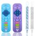 Baby Teething Toys COSTOYFUN Remote Control Shape Silicone Toddler Teething Toys for Babies 0-6-12-18Months Newborn Baby Teether Baby Teether Toy Teething Pacifiers Toys(2 Pack) Blue and Purple