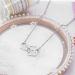 Colorful Bling Dog Cat Paw Print Necklace for Women - Double Hollow Heart Pendant Jewelry for Pet Lovers - Buy Online on GoSupps.com