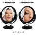 Portable Two-Sided Vanity Makeup Mirror 12x Magnification - Midnight Matte Black - 1 Count - Buy Online on GoSupps.com