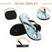 Mnsruu Penguin Snowflake Flip Flop Sandals | Blue Sky Home Slippers for Men & Women | Travel & Spa Comfort - Buy Online on GoSupps.com