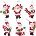 Bucilla Felt Applique Ornament Kit - 6pc Candy Cane Santa - 3.5 x 5 - DIY Holiday Crafts - Buy Online on GoSupps.com