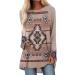 Winter Fashion Warm Print Long-Sleeve Sweatshirt - Khaki XX-Large | 2022 Women's Casual Blouse Pullover - Buy Online on GoSupps.com