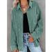 Corduroy Women's Long Sleeve Shirt Jacket - Mint Green, XX-Large - Buy Online on GoSupps.com