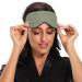 Adjustable Haskirky Light Blocking Eye Mask for Men and Women - Perfect for Travel, Yoga, Meditation, and Deep Sleep - Pure Green - Buy Online on GoSupps.com