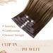 Vivien PU Clip-In Extensions | Real Hair 40cm Light Blonde Ombre Dark Brown - 120g 7PCs | 16 Inch #4/27/4 - Buy Online on GoSupps.com