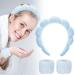 FRIUSATE Blue Spa Headband with Wrist Bands for Women - Ideal for Face Washing, Makeup Removal, Skincare, and Shower - Buy Online on GoSupps.com