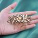 Dervivea Boho Leaf Hair Comb Metal Flower Hair Combs Gold Leaves Side Combs Headpieces Vintage Pearl Hair Comb Bride Wedding Hair Comb Decorative Hair Accessories for Women and Girls Headdress - Buy Online on GoSupps.com
