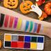 Professional Oil Based Face Paint Palette Set - 12 Flash Colors for Adults, Halloween Makeup & Cosplay - Buy Online on GoSupps.com