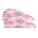 Cute Strawberry Dry Hair Cap 2 Piece Quick Drying Towel Set with Button Headband Super Absorbent Soft & Comfortable