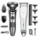 Men s Grooming Kit Professional Cordless Hair Clippers and Electric Shavers with Nose Trimmer Sideburns Trimmer Gifts for Men Silver