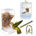 Acrylic food dispenser contains wave parish swing toys pepperwood foot grinder automatic feed dispenser for birds parrots transparent automatic feed dispenser for birds