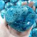Natural Raw Blue Apatite Crystal Heart - Unique Family Gift Reiki Healing Stone Cabochons for Indie Room Decor - Lucky Stone (250-300g) - Buy Online on GoSupps.com