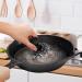 Cast Iron Cleaner Set - Chainmail Scrubber + Pan Scraper with Ergonomic Handle | Dishwasher Safe | For Cast Iron Pans Skillets - Black - Buy Online on GoSupps.com