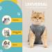 Avont Cat Recovery Suit - 2 Pieces Leak Protection Post-Op Clothing for Cat Wounds & Skin Diseases - Gray Small - Buy Online on GoSupps.com
