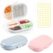 Dynippy Daily Pill Organizer - Portable 7-Compartment Pill Case for Travel | Small Vitamin & Medicine Holder in White - Buy Online on GoSupps.com