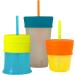 Boon SNUG Straw with Cup - Blue/Orange/Green | Kids Spill-Proof Sippy Cup - Buy Online on GoSupps.com