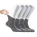 Cosyfeel Women Loose Diabetic Socks | 4-Pack Neuropathy Ankle Socks for Ladies | Super Soft Eco-Friendly Bamboo Material | Durable with Seamless Toe | Multicolour Patterns | 4 Seasons 4-7 SMOKE