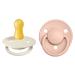 BIBS Pacifiers - De Lux Collection | BPA-Free Baby Pacifier | Made in Denmark | Set of 2 Ivory/Blush Color Premium Soothers | Size 0-6 Months