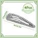 4PCS Silver Rhinestone Snap Hair Clips for Women - Shining Metal Hair Clips - Buy Online on GoSupps.com
