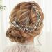 GORAIS Pearl Bridal Hair Vine - Silver Crystal Wedding Headband for Women and Girls - Buy Online on GoSupps.com