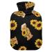 Heat bottles with reference cute bear and sunflower warmth of the heat for pain relief headache back pain hot water bed warmer 2 liters