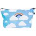 PREMYO Small Cosmetic Bag - Stylish Makeup & Pencil Case for Women - Rainbow Design - Buy Online on GoSupps.com