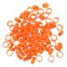 100 pcs Xuan Feet Charms Colorful Hen Leg Drumstick Number Products Stuff Identification Pigeons 1.3X1.3CM Orange