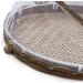 Hand Woven Wooden Serving Food Tent | Round Basket with Mesh Cover for Home Kitchen Storage - International Shipping - Buy Online on GoSupps.com