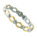 Sabona Ladies Casual Classic Magnetic Link Bracelet, Gold/Silver, Large/X-Large, 8.0 Large/X-Large Gold/Silver