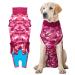 Suitical Recovery Suit Dog XXL Pink Camouflage Pink Camouflage 2XL (Pack of 1)
