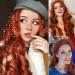 Serenewig 55.9 cm Lace Front Wig for Women - 360# Brick Red & Copper Red - Natural Hairline Heat Resistant Synthetic Wig - Buy Online on GoSupps.com