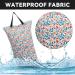 Wet Bag Waterproof Double Zipper 40x70cm Flowers - Reusable for Baby Diaper, Gym, Beach, Pool - MHwan Wet Swimsuit Bag - Buy Online on GoSupps.com