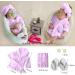 SPOKKI Newborn Photography Props Bathrobe Bath Towel Outfit with Slippers - Purple (0-6 Months) - Buy Online on GoSupps.com