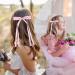 WLLHYF 4Pcs Tassel Ribbon Hair Clips Silky Satin Bows Hair Barrettes Long Tail Bowknot Ponytail Holder Metal Slides Claw Hair Valentine's Day Accessories for Women Girls Kids White+Pink - Buy Online on GoSupps.com