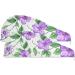 Purple Flowers & Green Leaves Hair Towel 2 Pack | Super Absorbent Quick Dry Turbans for Women & Girls - Buy Online on GoSupps.com