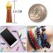 Duufin 200 Pieces Keychain Tassels Bulk - Colorful Leather Tassel Pendants for DIY Crafts - Gold and Silver - Buy Online on GoSupps.com