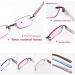 FEIVSN 3-Pack Rimless Reading Glasses for Women - Lightweight Spring Hinge Readers - UV 400 Protection - Set of 3 (Top Selling) 2.5x - Buy Online on GoSupps.com