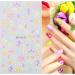 Lusofie Flower Nail Stickers 5D Embossed Nail Art Stickers Colorful Nail Flower Stickers Nail Decals Nail Stickers for Nail Art Self Adhesive Nail Supplies for Women Girls - Buy Online on GoSupps.com