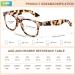 Abejojo Women's Oversize Blue Light-Blocking Reading Glasses | Spring Hinge UV Protection White Tortoise 1.5 Dioptria - Anti-Glare Eye Strain Relief - Buy Online on GoSupps.com