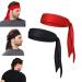 Yizhet 2 piece of sports headband men's headband tennis headband running headband welding tape moisture wicking hair band for yoga running frontal ligaments for women and men black + red