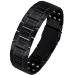 Jeracol Magnnet hard band men titanium steel magnet bracelet healing men with ultra strength of 3500 gauss magnet adjustable bracelet with distance tools and jewelry gift box C-Schwarz