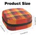 Portable Women's Menstrual Storage Bags | Cute Checkered Orange Bags for Pads Tampons & Menstrual Cups | Ideal for Teens - Buy Online on GoSupps.com