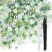 Astaron 50g mix half pearls and glittering stones for handicrafts 3mm-10mm flatback pearls and rhinestones for face nail diy cup cup cups of art shoes clothing (fresh green series) fresh green series