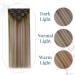 Runature Clip-in Real Hair Extensions - Balayage Ombre Dark Brown to Blonde 40cm 120g 7 Pieces #3/8/22 - Premium Remy Quality - Buy Online on GoSupps.com