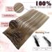 Easyouth Ombre Clip in Human Hair Extensions 14 Inch Balayage Brown to Blonde #6/60/6 - 70g 7Pcs Invisible Thick Real Hair Extensions - Buy Online on GoSupps.com